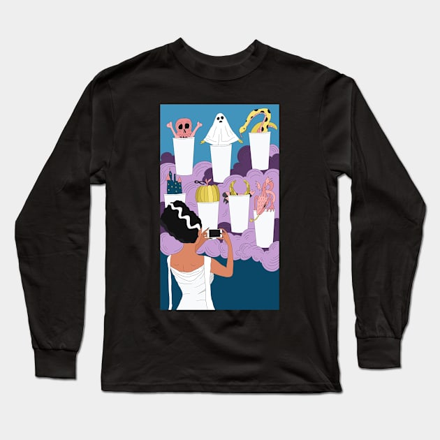 Seven of Lattes Long Sleeve T-Shirt by MyNameisAlex